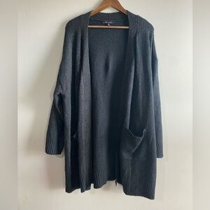 Olivia Sky - Black Cardigan with Gold Threading